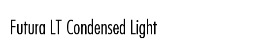 Futura LT CondensedLight