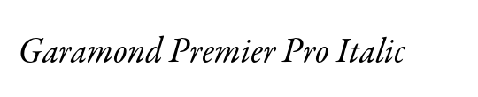 Garamond Premier Pro