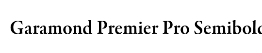 Garamond Premier Pro