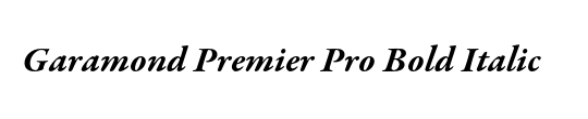 Garamond Premier Pro