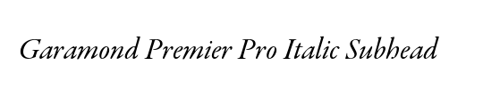 Garamond Premier Pro