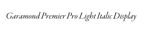 Garamond Premier Pro