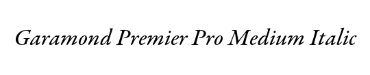 Garamond Premier Pro