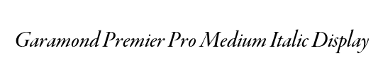 Garamond Premier Pro