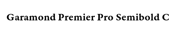 Garamond Premier Pro