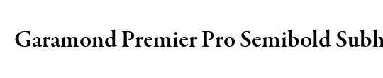 Garamond Premier Pro