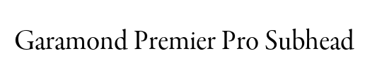 Garamond Premier Pro