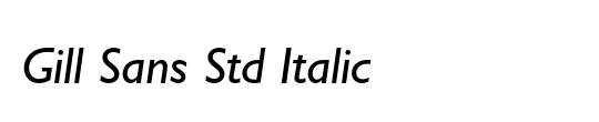 Gill Sans Std