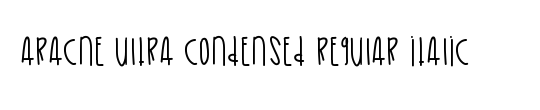 Aracne Ultra Condensed Light Italic