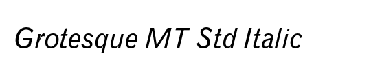 Grotesque MT Std