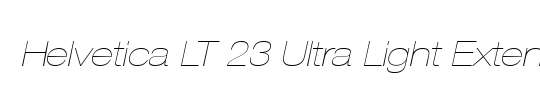 HelveticaNeue LT 23 UltLtEx