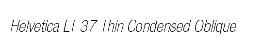 Helvetica LT Condensed