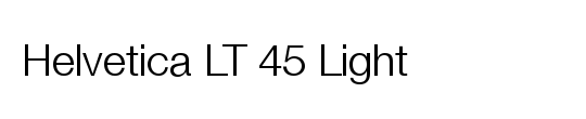 HelveticaNeue LT 45 Light
