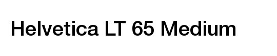HelveticaNeue LT 65 Medium