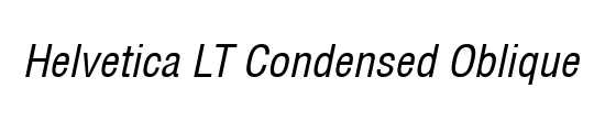 Helvetica LT Condensed