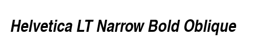 Helvetica Narrow