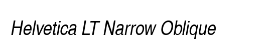 Helvetica LT Narrow
