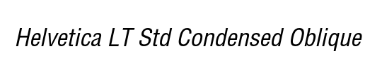 Helvetica LT Condensed