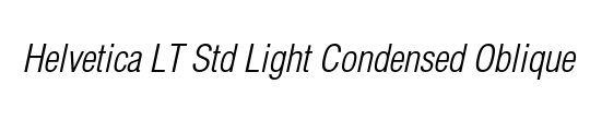 Helvetica LT CondensedLight