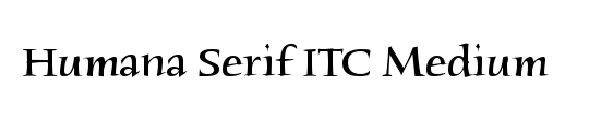 Humana Serif Md ITC TT