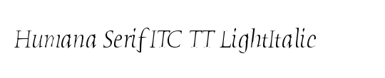 Humana Serif ITC TT