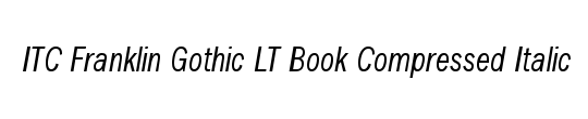 ITCFranklinGothic LT BookCp