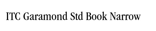 Garamond LT BookCondensed