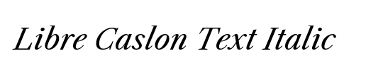 Libre Caslon Text