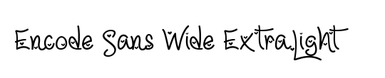 Encode Sans Wide