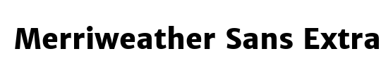 Merriweather Sans ExtraBold