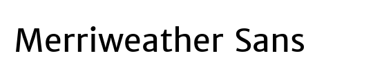 Merriweather Sans