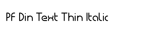 PF Din Text Condensed Thin