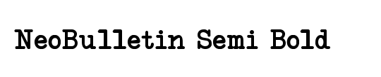 NeoBulletin Semi Bold