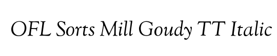 OFL Sorts Mill Goudy