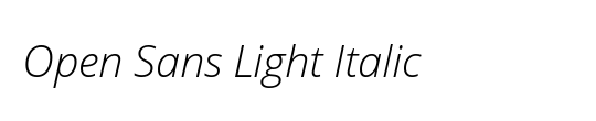 Open Sans Condensed Light