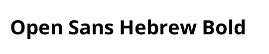 Open Sans Hebrew Extra Bold