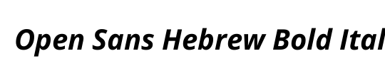 Open Sans Hebrew Condensed