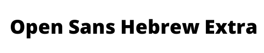 Open Sans Hebrew