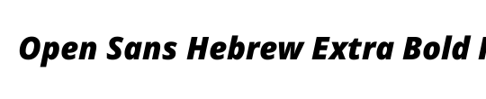 Open Sans Hebrew Extra Bold