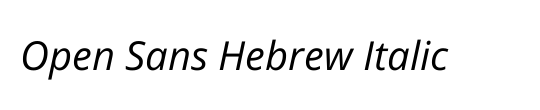 Open Sans Hebrew Light