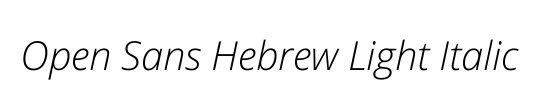 Open Sans Hebrew Condensed