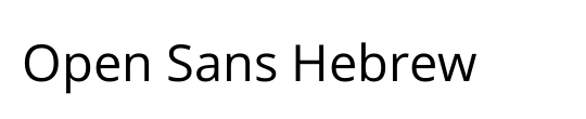 Open Sans Hebrew Condensed