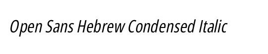 Open Sans Hebrew Condensed Light