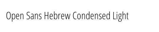 Open Sans Hebrew Condensed Light