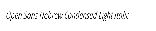 Open Sans Hebrew Condensed Light