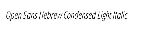 Open Sans Hebrew Condensed