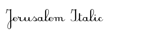 Jerusalem Italic