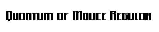 Quantum of Malice Laser Italic