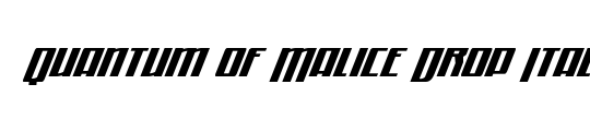 Quantum of Malice 3D Italic