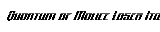 Quantum of Malice Outline Italic